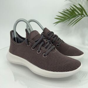 Allbirds Tree Runner Women 5 Brown Running Sneakers Shoes Knit White Sole